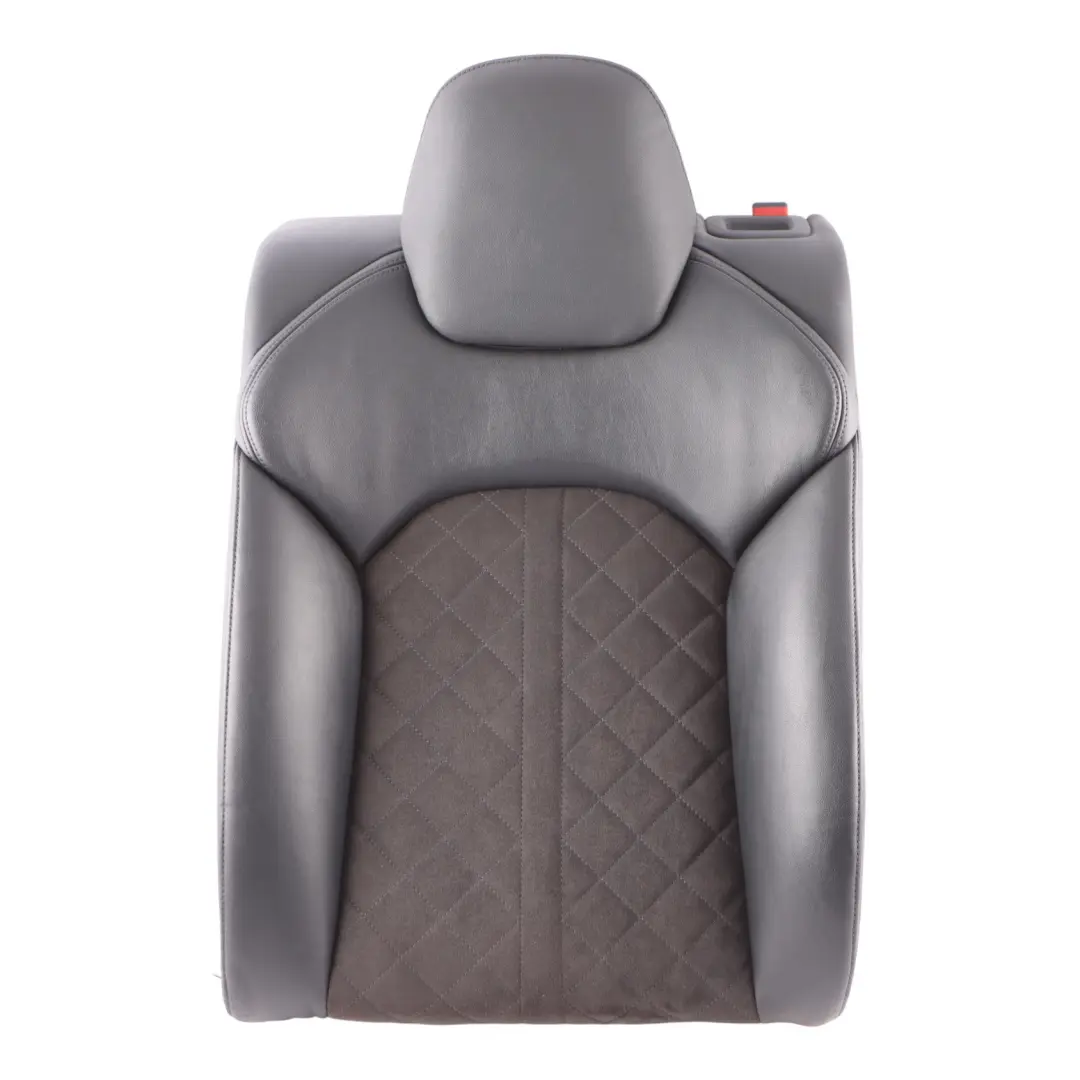 Audi S7 4G Rear Bench Seat Cover Left N/S Leather Black Brown Cloth - SKU 4G8885775B - Part number 4G8885775B