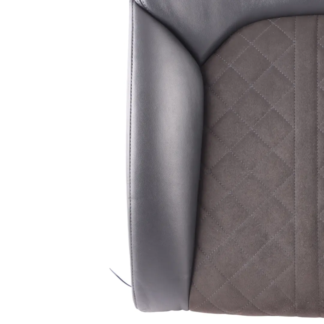Audi S7 4G Rear Bench Seat Cover Left N/S Leather Black Brown Cloth - SKU 4G8885775B - Part number 4G8885775B