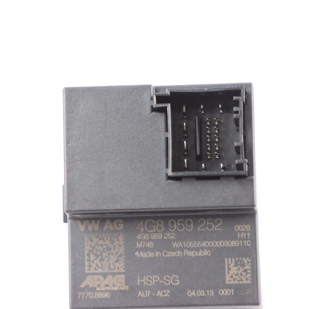 Audi A7 4G Mecanismo Actuador Alerón Activo Eléctrico Trasero - SKU 4G8959252 - Número de pieza 4G8959252