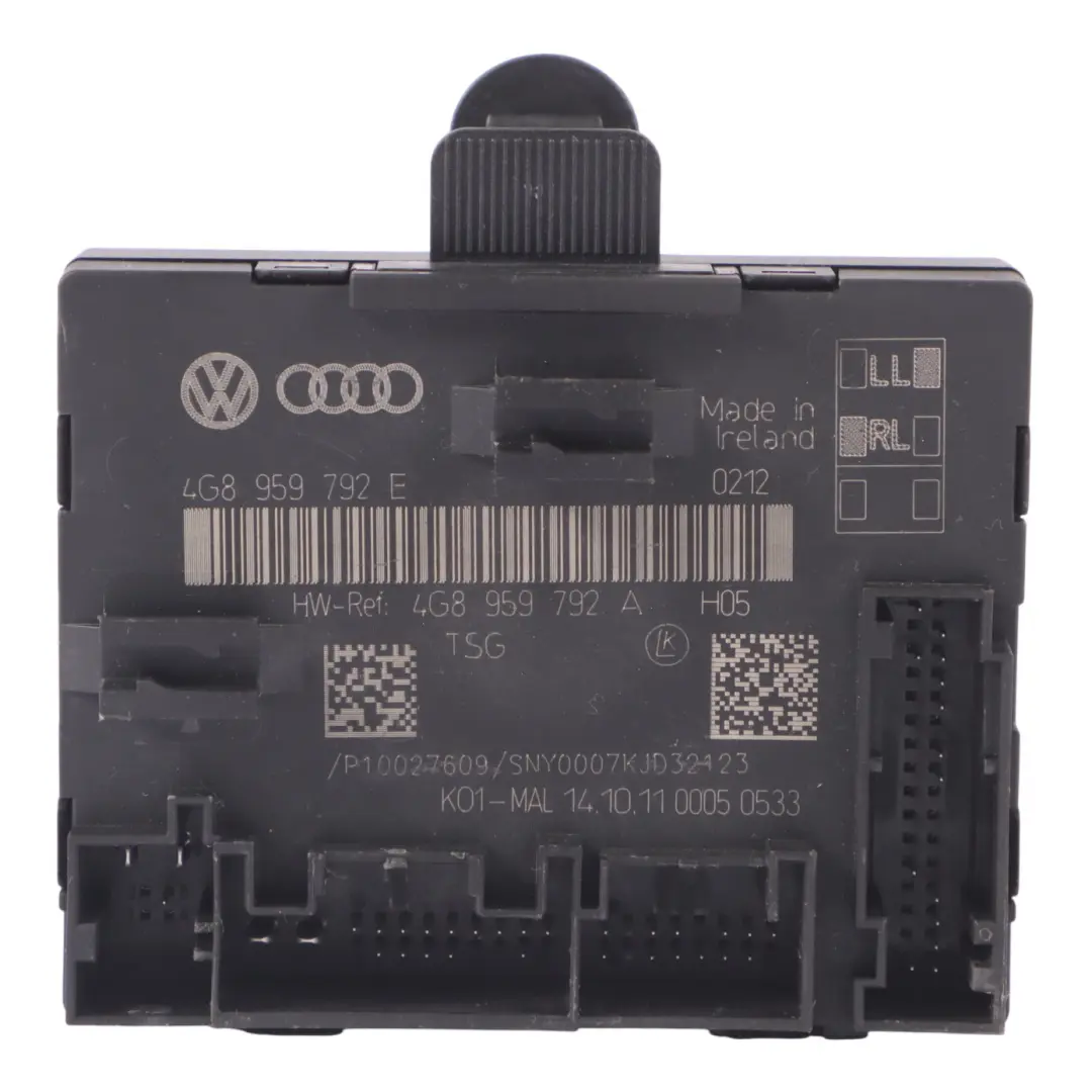 4G8 Moduł Drzwi Przednimi Prawy Strona Pasażera do AUDI A7 o numerze 4G8959792A AUDI A7 4G8 Moduł Drzwi Przednimi Prawy Strona Pasażera - SKU 4G8959792A - Numer Części 4G8959792A