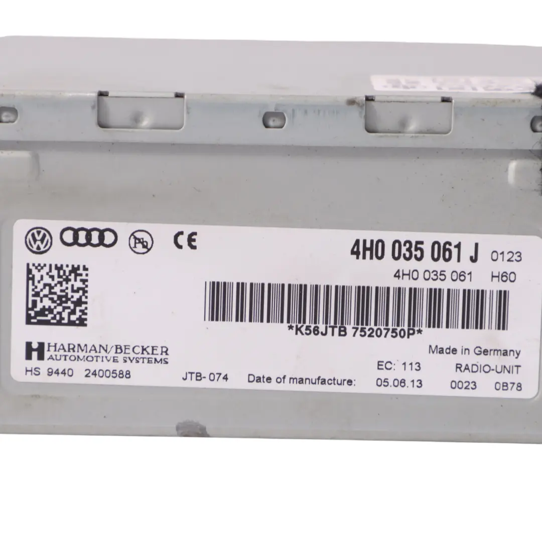 Audi A8L 4H Head Unit Radio CD Player Navigation GPS - SKU 4H0035061J - Part number 4H0035061J