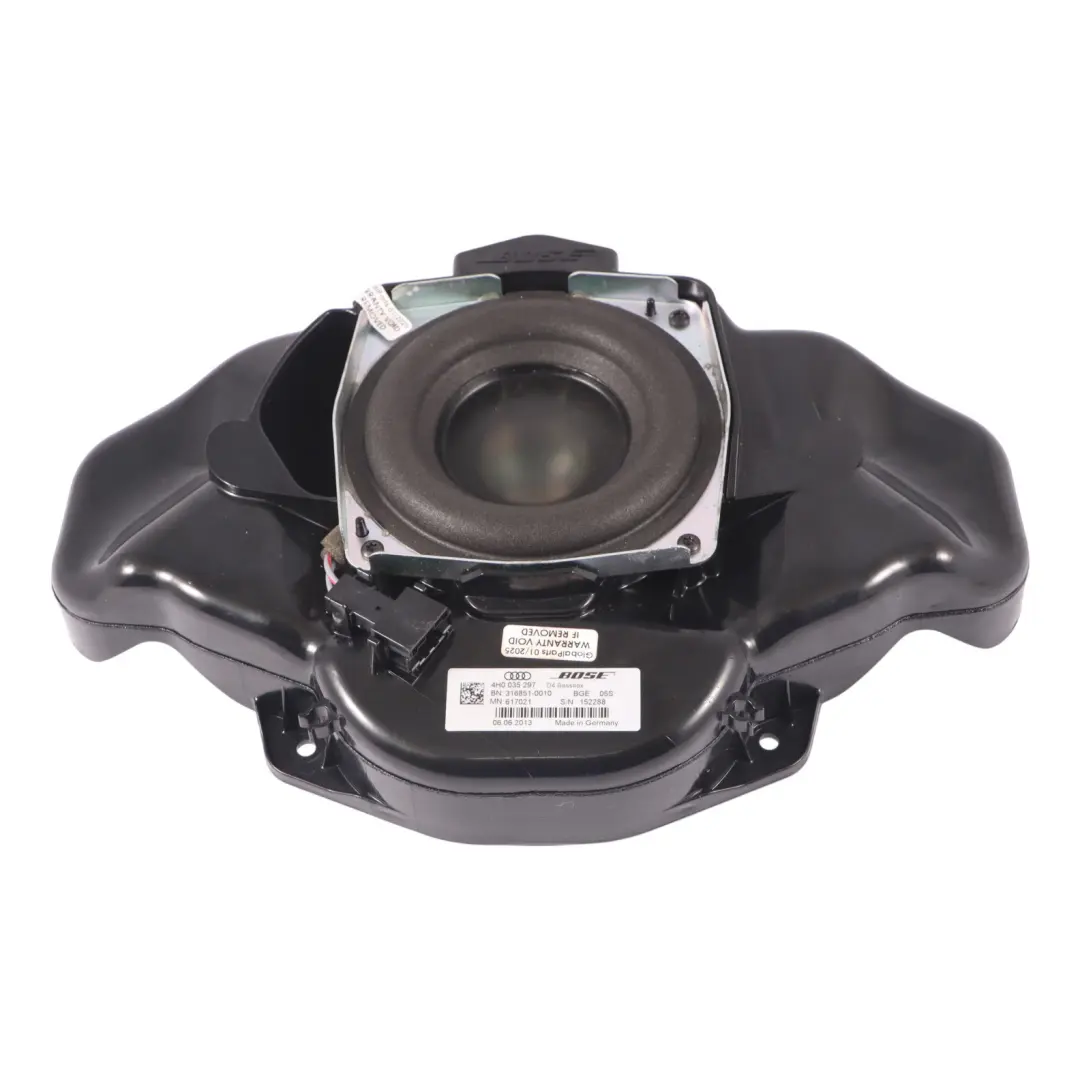 A8L 4H Porte avant Bose Haut parleur Tweeter Gauche Droite pour Audi à propos du numéro de pièce 4H0035297 Audi A8L 4H Porte avant Bose Haut parleur Tweeter Gauche Droite - SKU 4H0035297 - Numéro de pièce 4H0035297