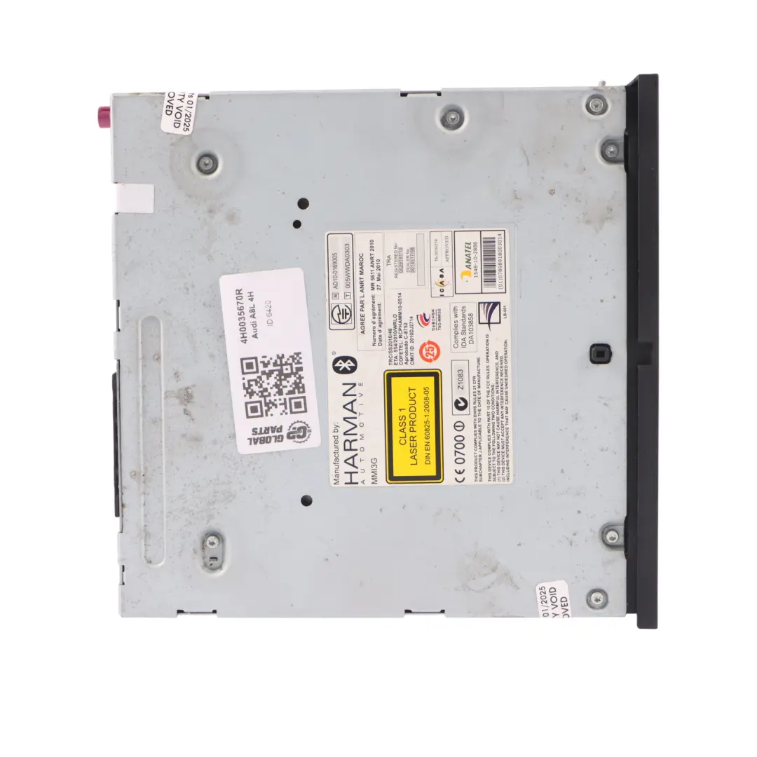 Audi A8L 4H Multimedia Radio Sat Nav CD Player SD SIM Head Unit - SKU 4H0035670R - Part number 4H0035670R