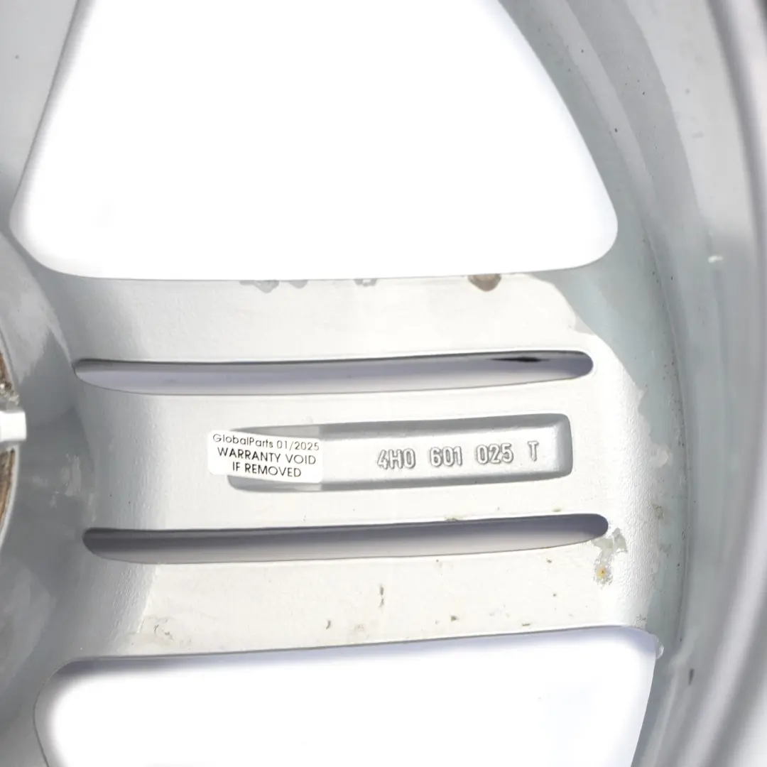 Alloy Rim 20" 9J ET:37 Star Spoke to Audi A7 4G A8 4H Silver Wheel with Part number 4H0601025T Audi A7 4G A8 4H Silver Wheel Alloy Rim 20" 9J ET:37 Star Spoke - SKU 4H0601025T-1 - Part number 4H0601025T