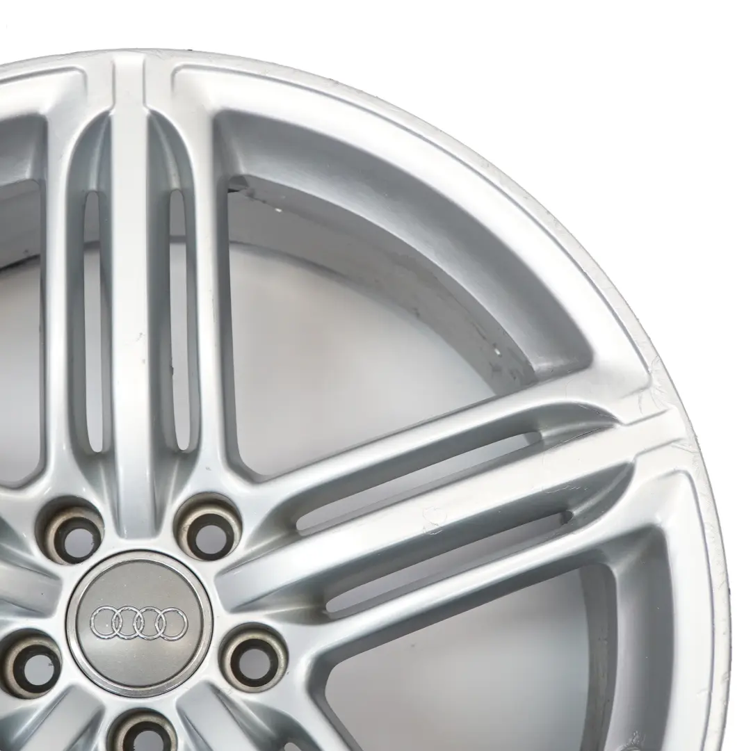 Audi A7 4G A8 4H Jante argentée en alliage 20" 9J ET:37 Star Spoke - SKU 4H0601025T-1 - Numéro de pièce 4H0601025T