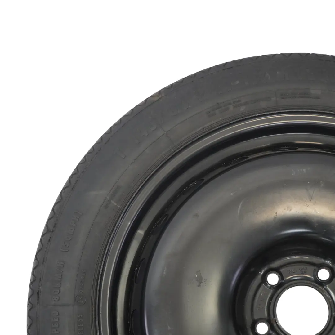 Ersatzrad Reifen 19" 5J ET:22 Continental 145/80 für Audi A8 S8 D4 4H mit Teilenummer 4H0601027B Audi A8 S8 D4 4H Ersatzrad Reifen 19" 5J ET:22 Continental 145/80 - SKU 4H0601027B - Teilenummer 4H0601027B