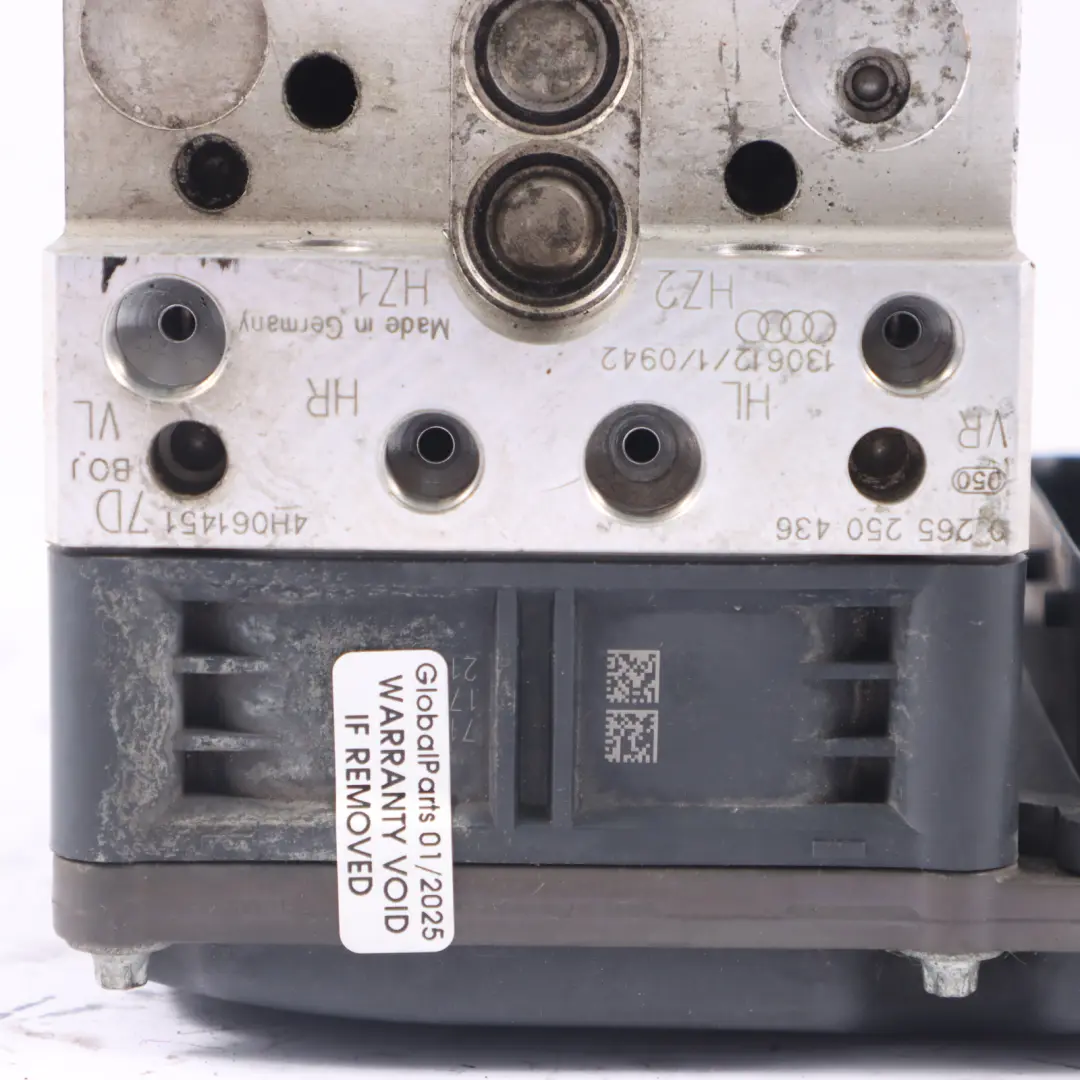 Audi A8L 4H Module de pompe ABS Unité de contrôle hydraulique freins - SKU 4H0614517D - Numéro de pièce 4H0614517D