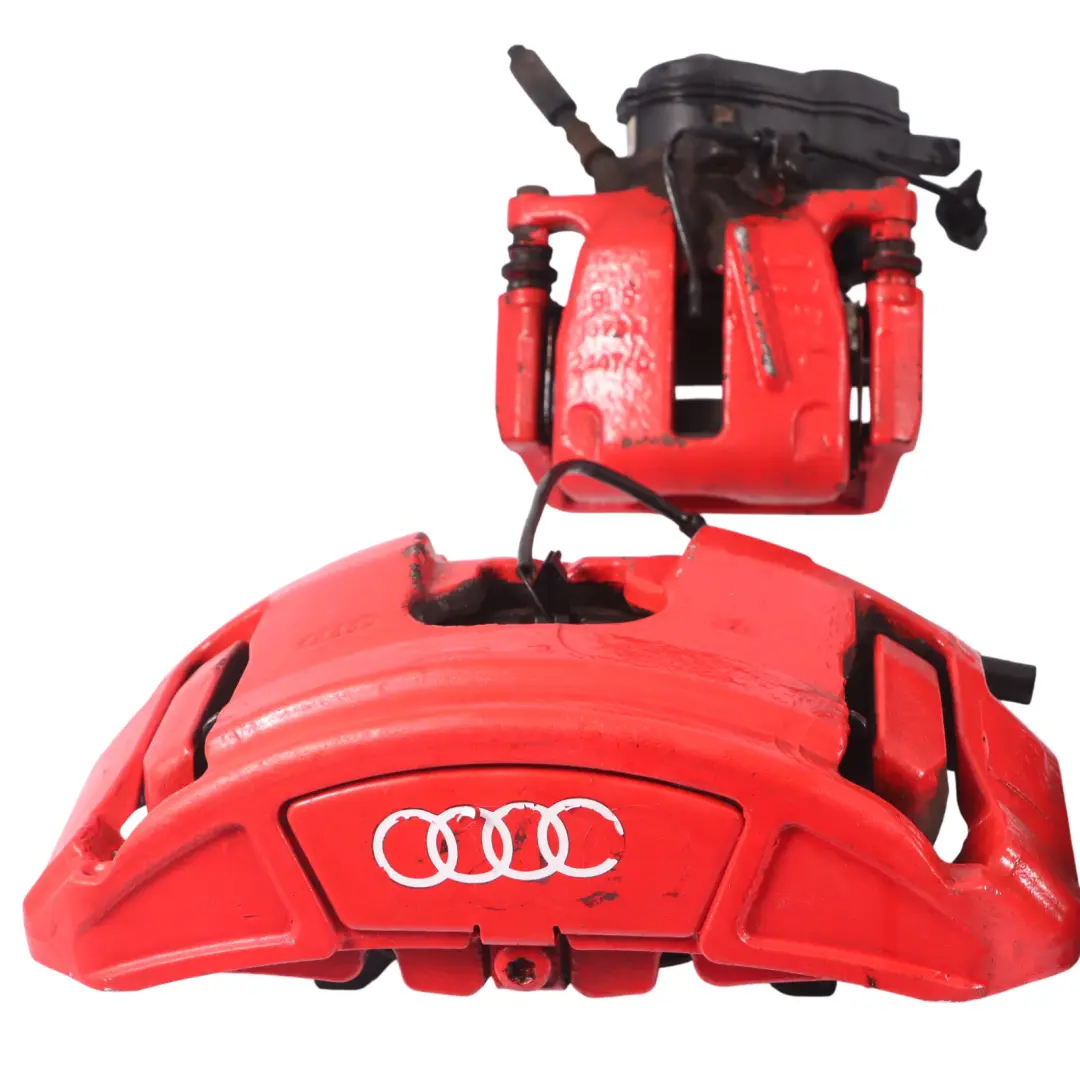 Brake Caliper Front Rear Wheel Brake Unit Set Red Painted to Audi A8 4H with Part number 4H0615403 Audi A8 4H Brake Caliper Front Rear Wheel Brake Unit Set Red Painted - SKU 4H0615403-1 - Part number 4H0615403
