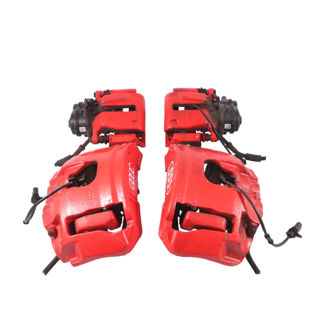 Pinza freno anteriore posteriore freno ruota set rosso verniciato per Audi A8 4H con numero di parte 4H0615403 Audi A8 4H Pinza freno anteriore posteriore freno ruota set rosso verniciato - SKU 4H0615403-1 - Numero di parte 4H0615403