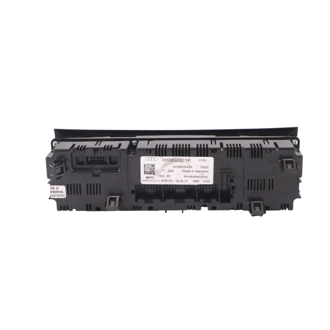 A8L 4H A/C Panneau commande système climatisation chauffage pour Audi à propos du numéro de pièce 4H0820043K Audi A8L 4H A/C Panneau commande système climatisation chauffage - SKU 4H0820043K - Numéro de pièce 4H0820043K