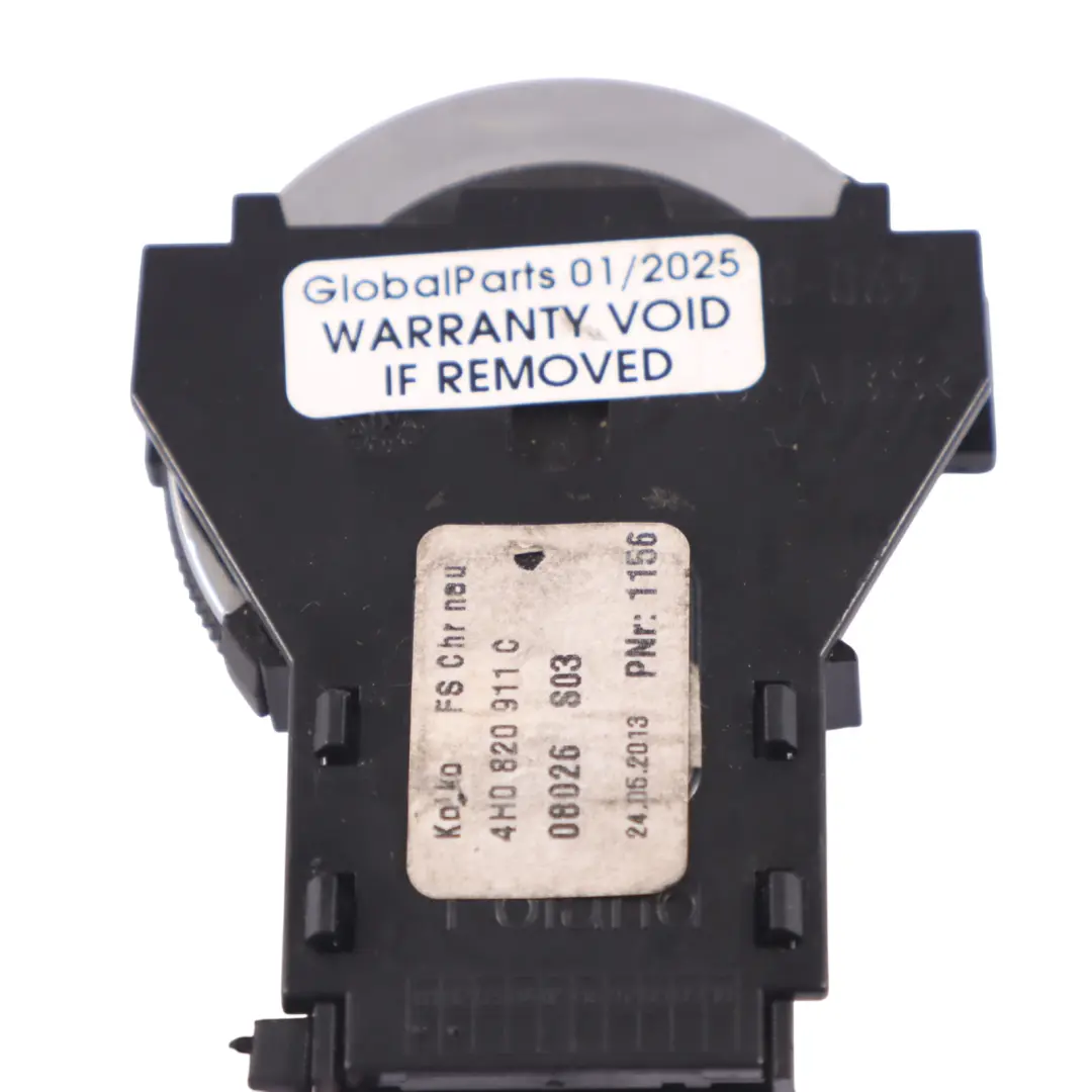 Audi A8L 4H Régulateur réglage ventilation tableau bord Interrupteur - SKU 4H0820911C - Numéro de pièce 4H0820911C