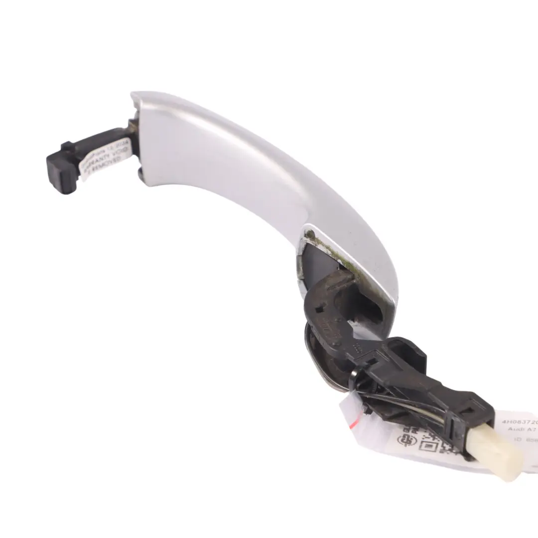 Audi RS6 C7 Poignée porte gauche l'arrière extérieure Ice Silver - X7W - SKU 4H0837205-ICS - Numéro de pièce 4H0837205