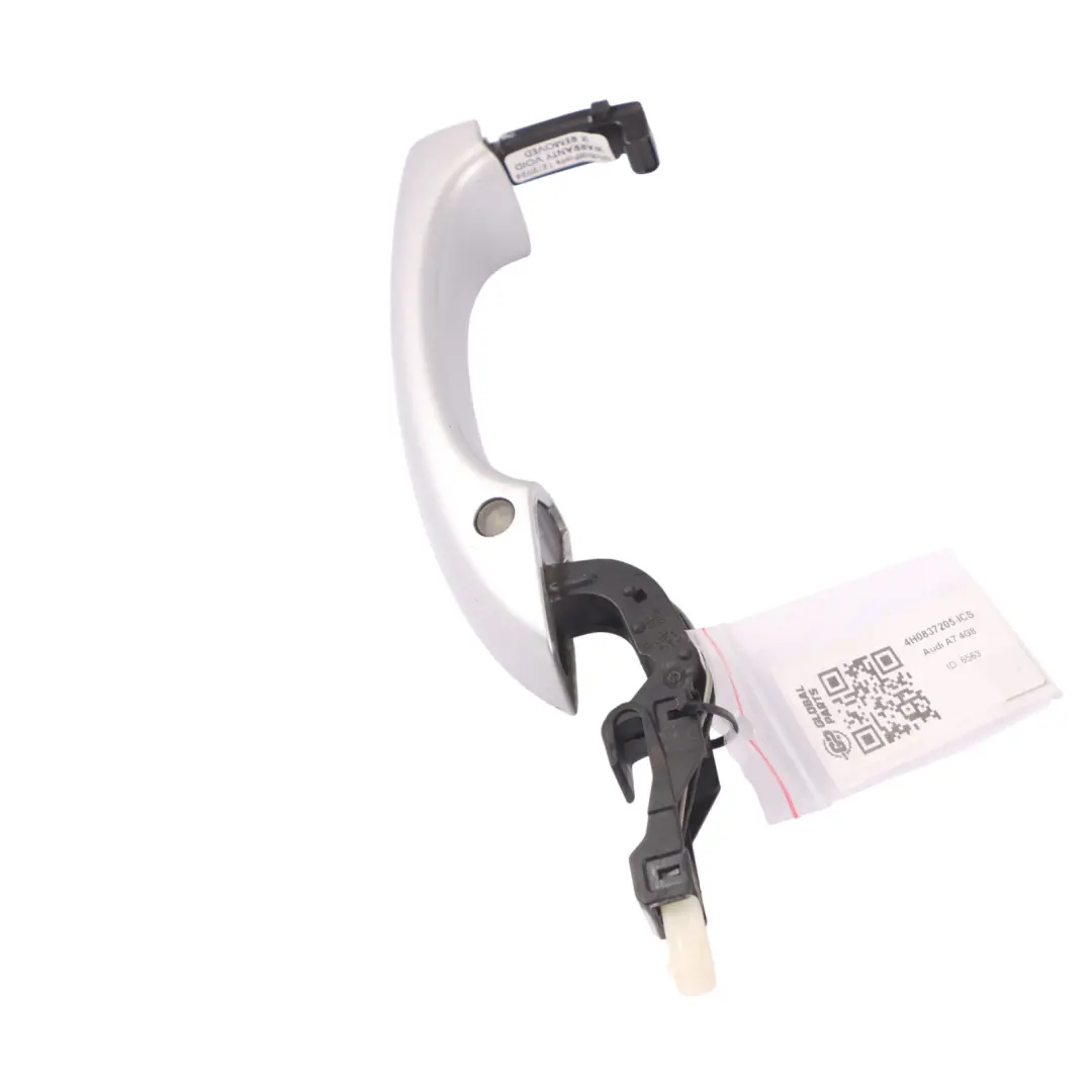 Audi RS6 C7 Poignée porte gauche l'arrière extérieure Ice Silver - X7W - SKU 4H0837205-ICS - Numéro de pièce 4H0837205