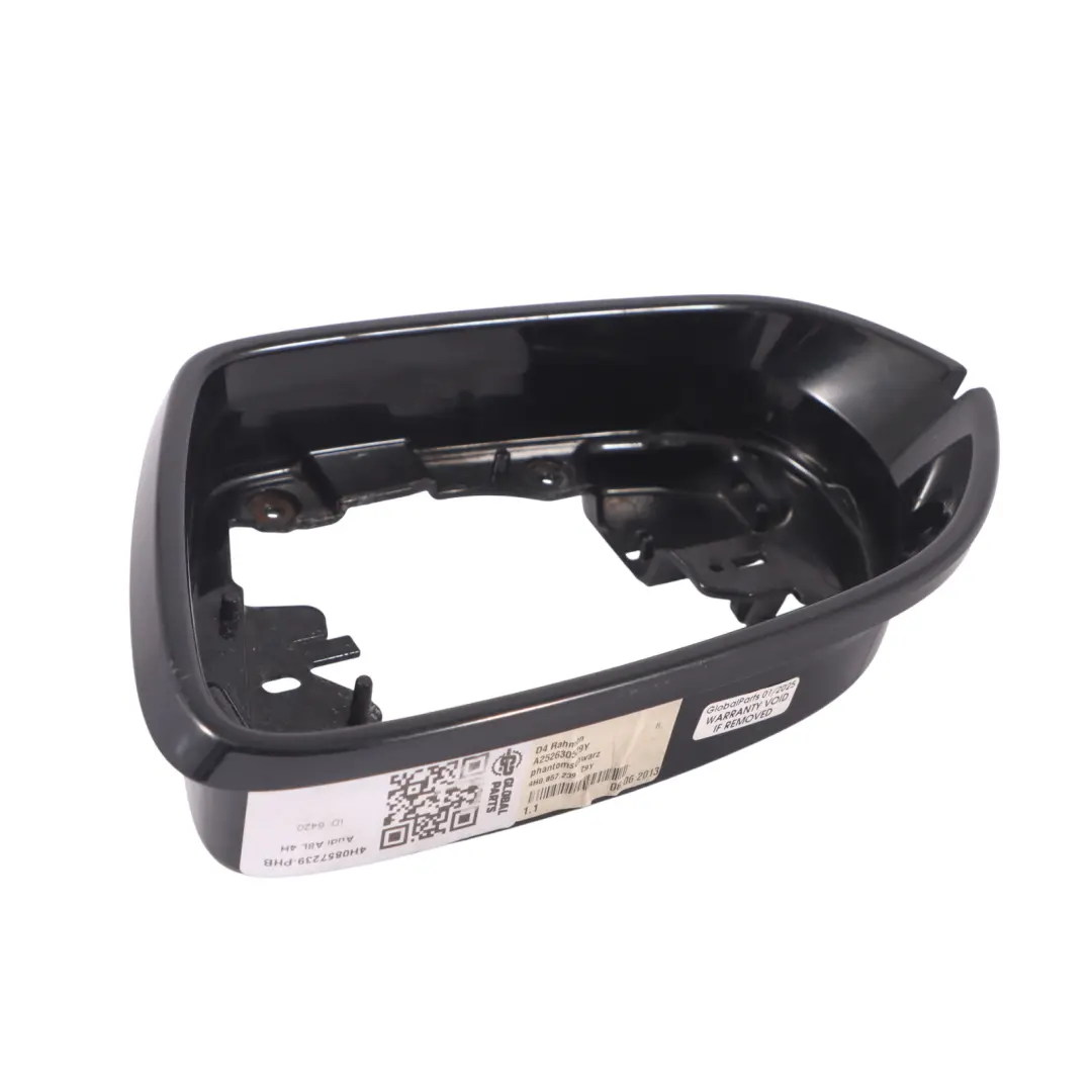 Audi A8 D4 H4 cornice specchietto retrovisore sinistro Nero - Z9Y - SKU 4H0857239-PHB - Numero di parte 4H0857239