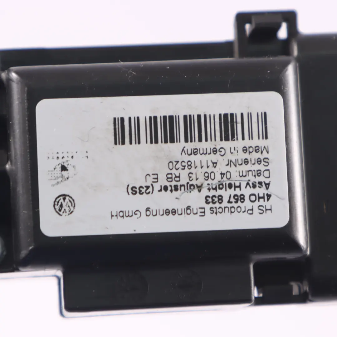 A8L 4H Regulator Wysokości Pasa Lewy Przód do Audi o numerze 4H0857833 Audi A8L 4H Regulator Wysokości Pasa Lewy Przód - SKU 4H0857833 - Numer Części 4H0857833