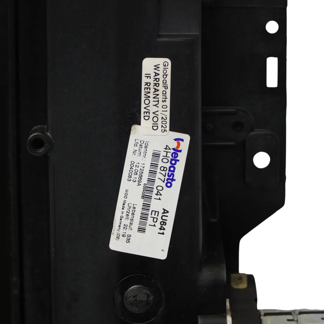 Panoramic Roof Sunroof Glass Assembly AS3 Tinted to Audi A8 4H with Part number 4H0877049 Audi A8 4H Panoramic Roof Sunroof Glass Assembly AS3 Tinted - SKU 4H0877049 - Part number 4H0877049