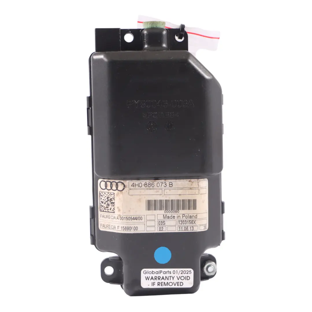 A8L D4 Front Seat Vacuum Air Pump Control Unit Left Right N/O/S to with Part number 4H0886073B A8L D4 Front Seat Vacuum Air Pump Control Unit Left Right N/O/S - SKU 4H0886073B - Part number 4H0886073B
