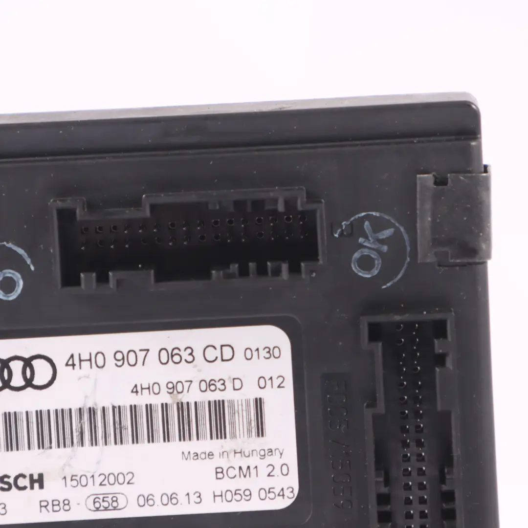 Audi A8L 4H Moduł Sterownik Komfortu - SKU 4H0907063CD - Numer Części 4H0907063CD