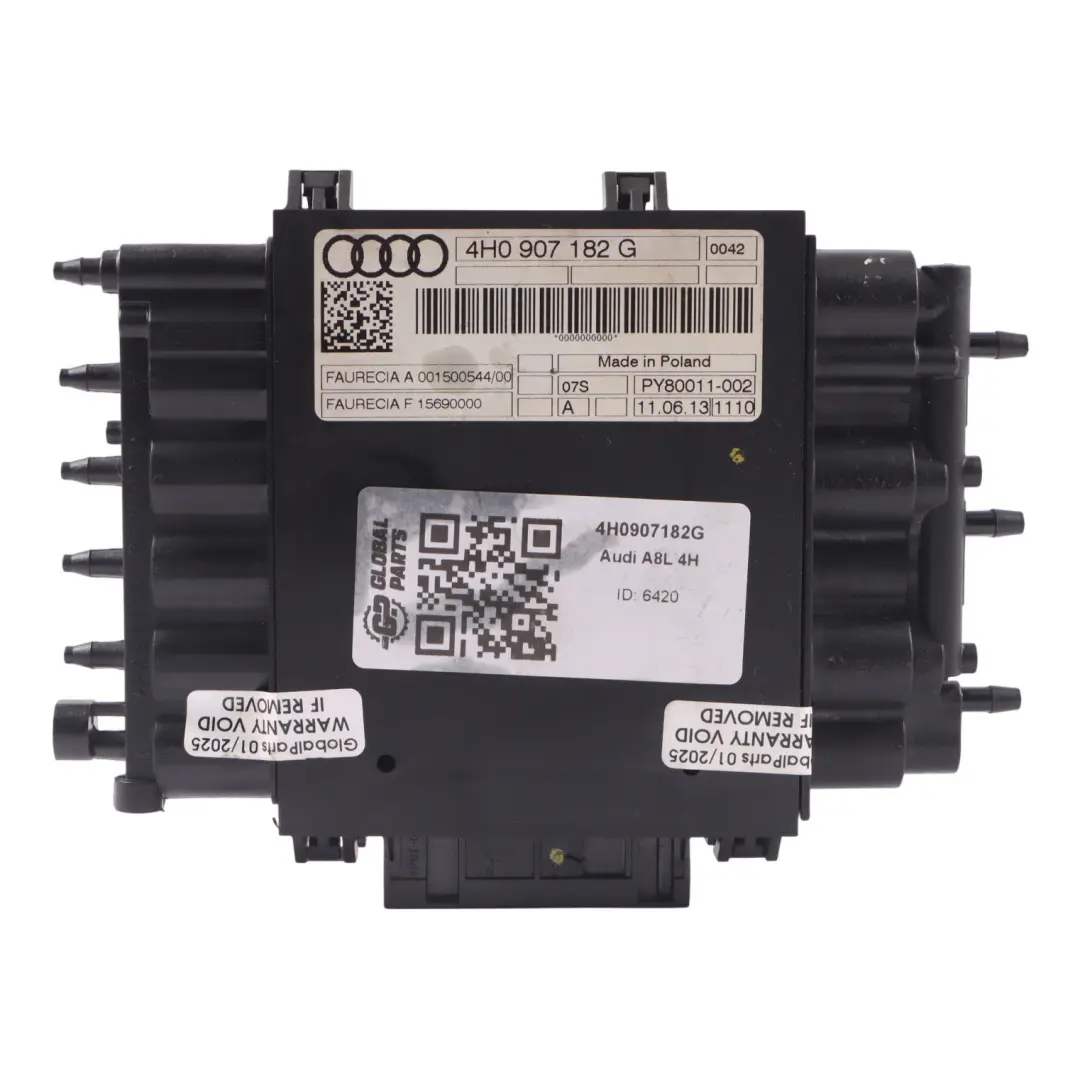 Moduł Sterownik Fotela Wielokonturowego Lewy Prawy do Audi A8 D4 4H o numerze 4H0907182G Audi A8 D4 4H Moduł Sterownik Fotela Wielokonturowego Lewy Prawy - SKU 4H0907182G - Numer Części 4H0907182G