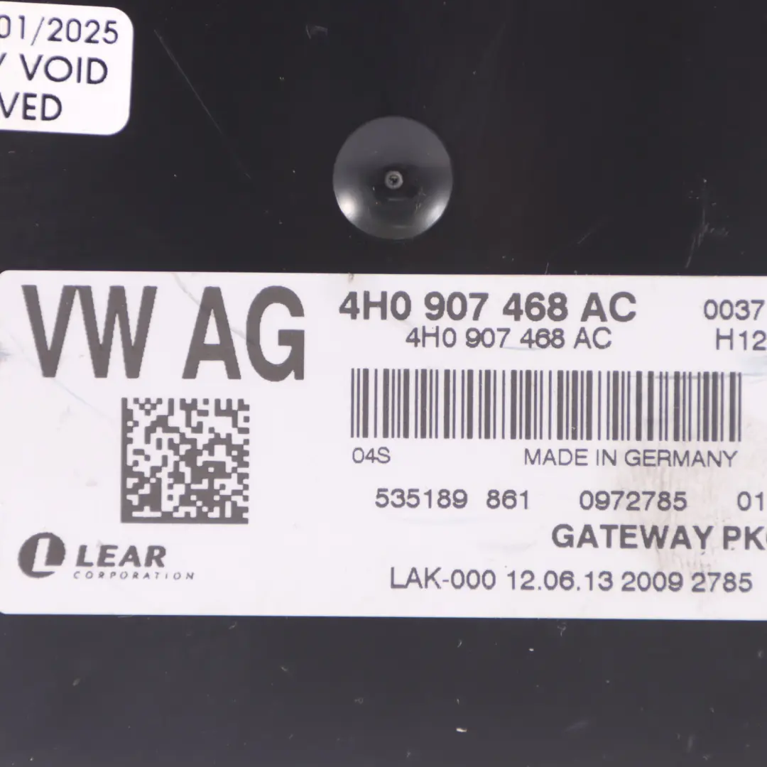 Audi A8L 4H Module de contrôle de la passerelle - SKU 4H0907468AC - Numéro de pièce 4H0907468AC
