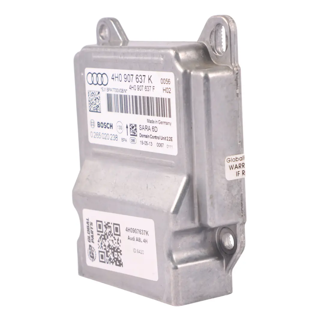 Audi A8L 4H Yaw Rate Domain Control Module Unit ECU - SKU 4H0907637K - Part number 4H0907637K