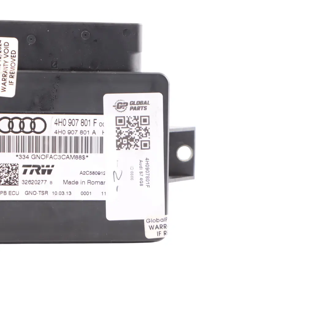 Audi A6 C7 Freno de estacionamiento Freno mano Módulo Unidad Control - SKU 4H0907801F - Número de pieza 4H0907801F