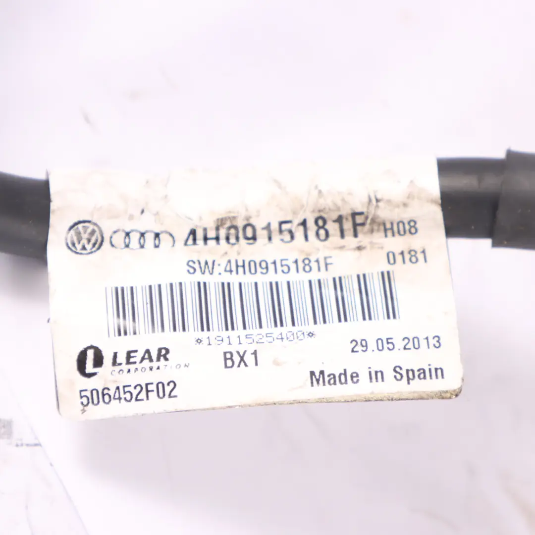 A8L 4H Câble négatif de la batterie pour Audi à propos du numéro de pièce 4H0915181F Audi A8L 4H Câble négatif de la batterie - SKU 4H0915181F - Numéro de pièce 4H0915181F