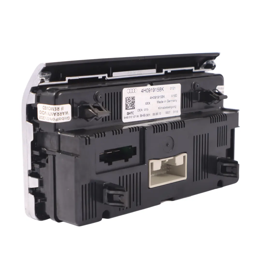 Audi A8L 4H A/C Air Condition Heater Climate Control Switch Panel - SKU 4H0919158K - Part number 4H0919158K
