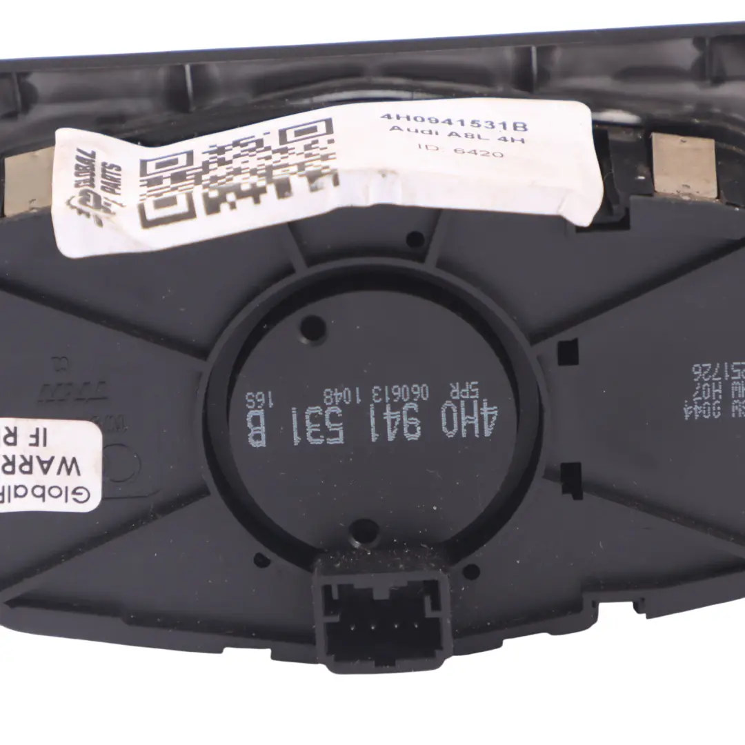 Audi A8L 4H Headlight Fog Light Switch Panel Control Unit - SKU 4H0941531B - Part number 4H0941531B