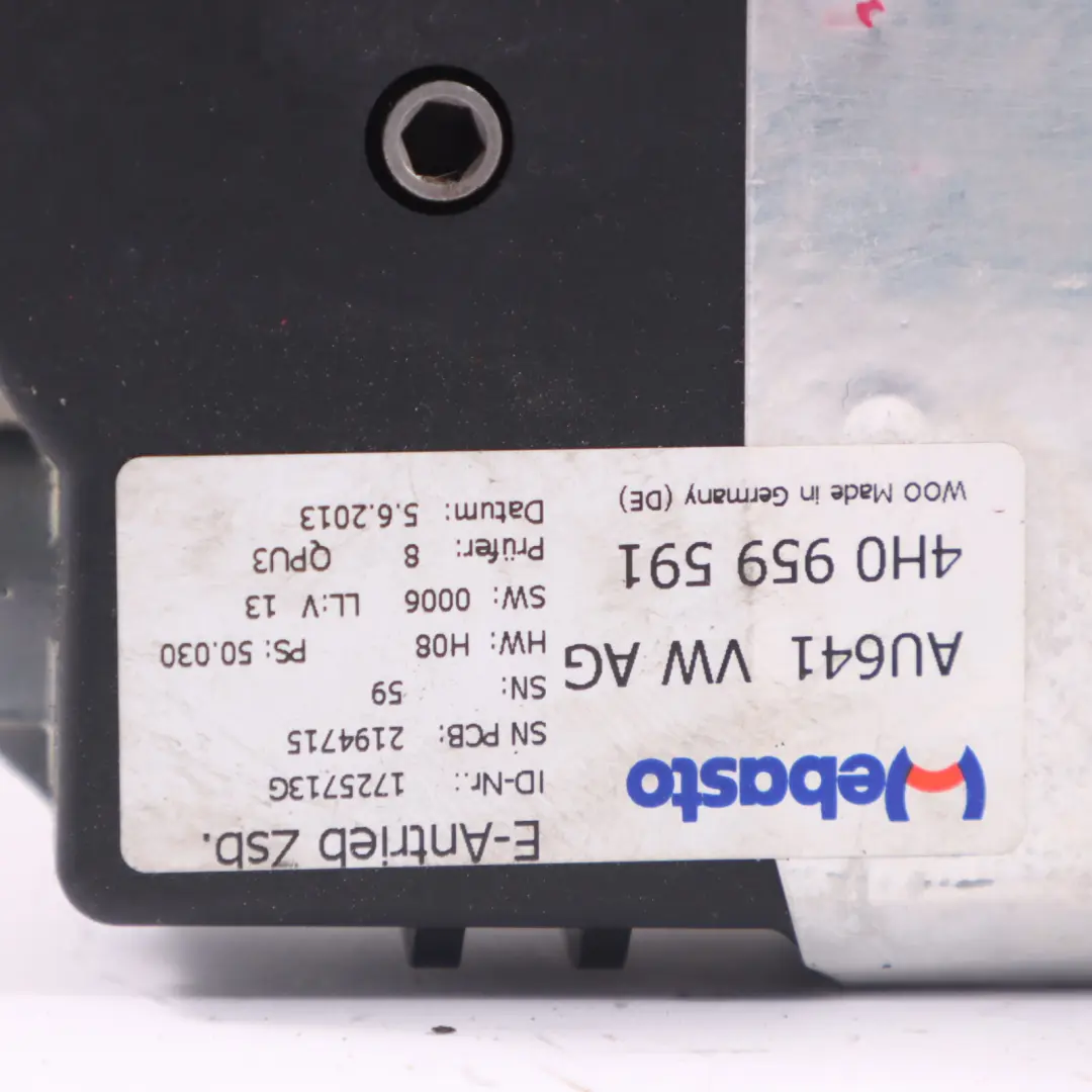 Audi A8L 4H Techo corredizo elevable motor de accionamiento eléctrico - SKU 4H0959591 - Número de pieza 4H0959591