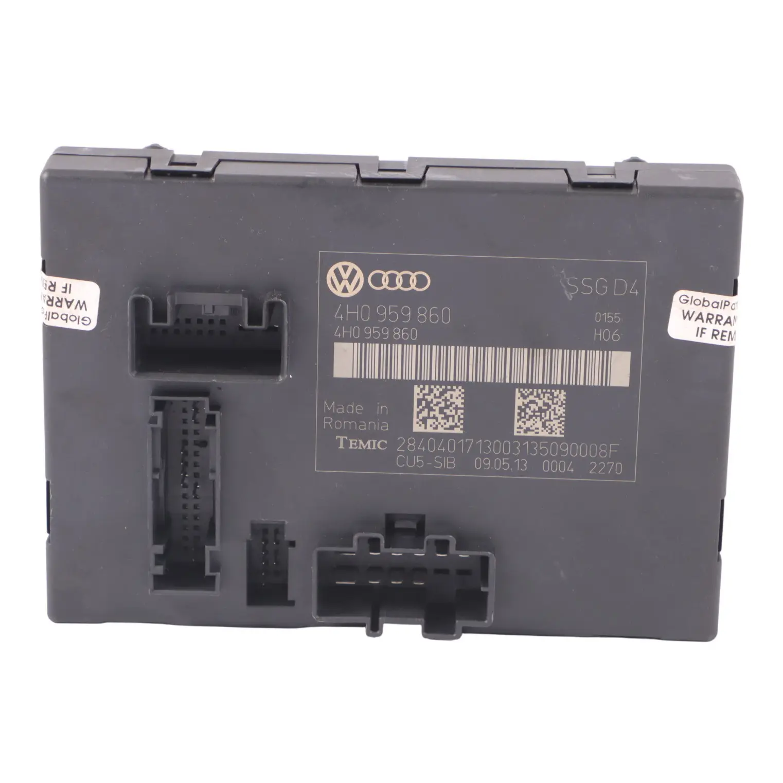 Audi A8L 4H Rear Seat Control Module Right Left N/O/S Memory 4H0959860