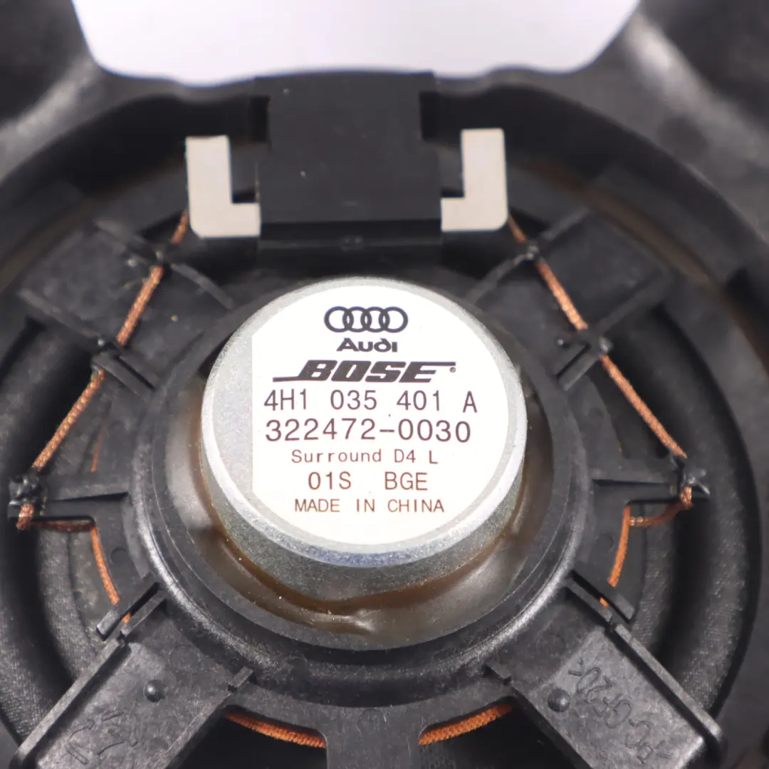 A8L 4H Door Speaker Bose Rear Left N/S to Audi with Part number 4H1035401A Audi A8L 4H Door Speaker Bose Rear Left N/S - SKU 4H1035401A - Part number 4H1035401A