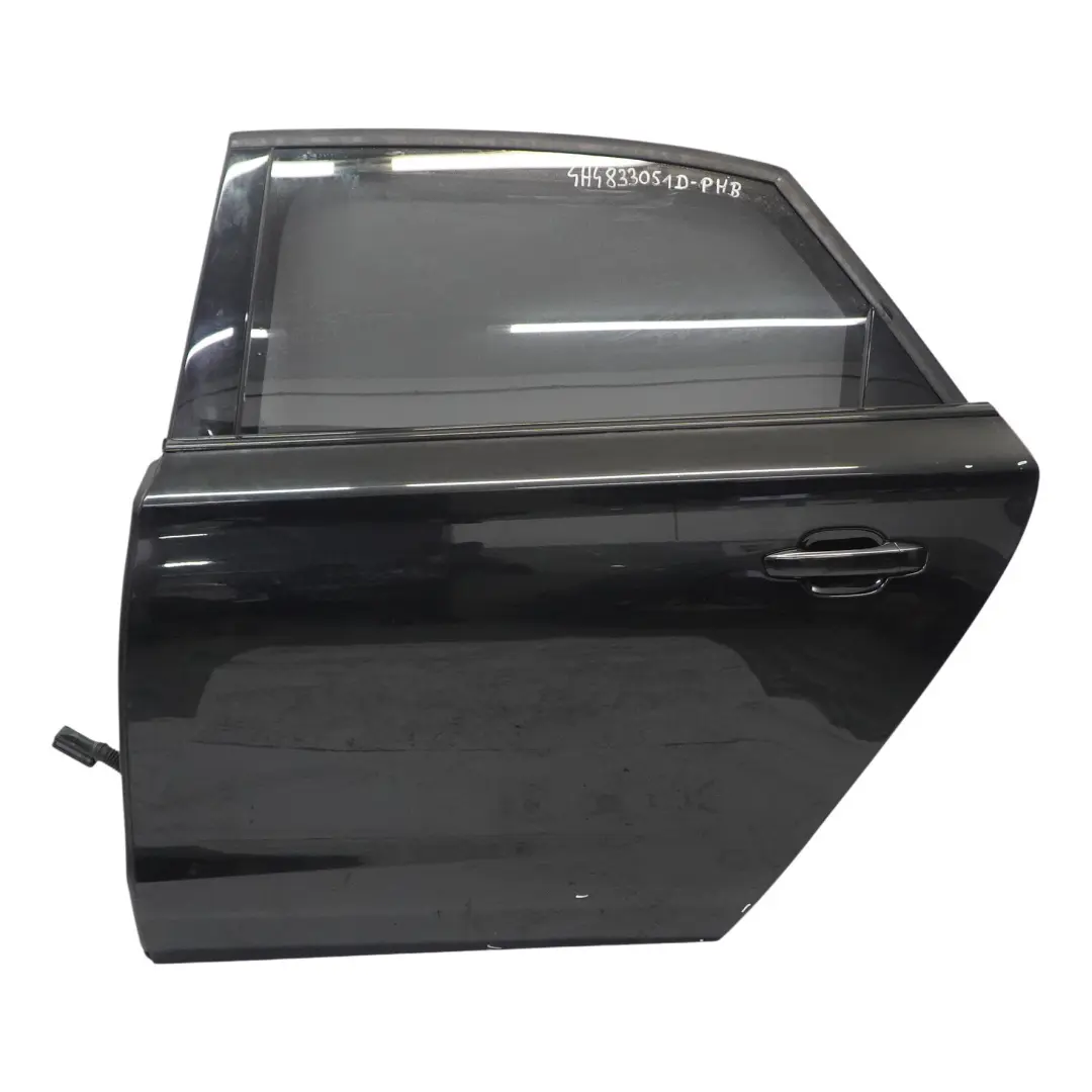 Door Rear Left N/S LWB Long Wheelbase Variant Phantom Black - Z9Y to Audi A8 4H with Part number 4H4833051D Audi A8 4H Door Rear Left N/S LWB Long Wheelbase Variant Phantom Black - Z9Y - SKU 4H4833051D-PHB - Part number 4H4833051D