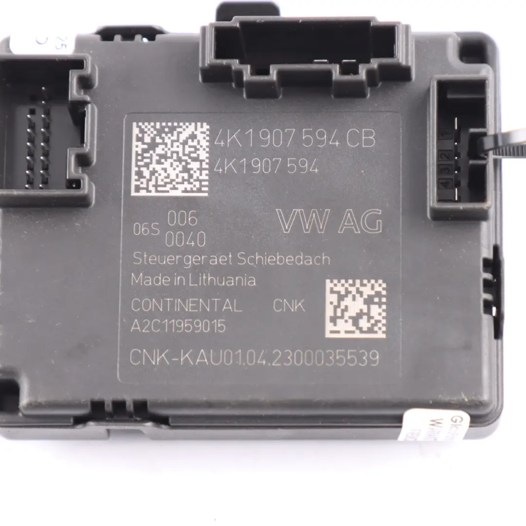8Y VW Golf Mk8 Modulo Tetto Apribile Unità Controllo ECU per Audi S3 con numero di parte 4K1907594CB Audi S3 8Y VW Golf Mk8 Modulo Tetto Apribile Unità Controllo ECU - SKU 4K1907594CB - Numero di parte 4K1907594CB