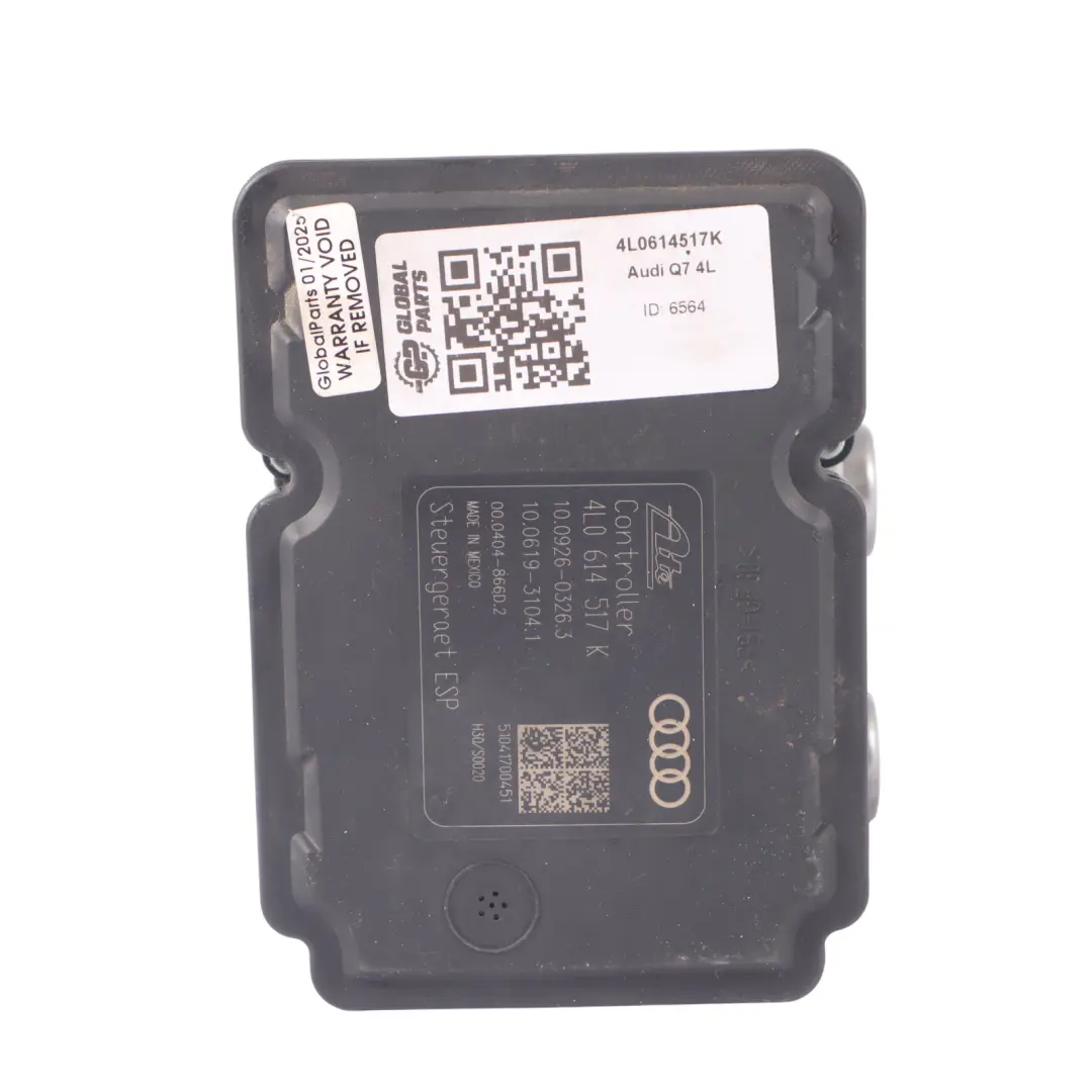 Módulo Control La Unidad Hidráulica La Bomba Freno ABS Del Audi Q7 4L para con número de pieza 4L0614517K Módulo Control La Unidad Hidráulica La Bomba Freno ABS Del Audi Q7 4L - SKU 4L0614517K - Número de pieza 4L0614517K