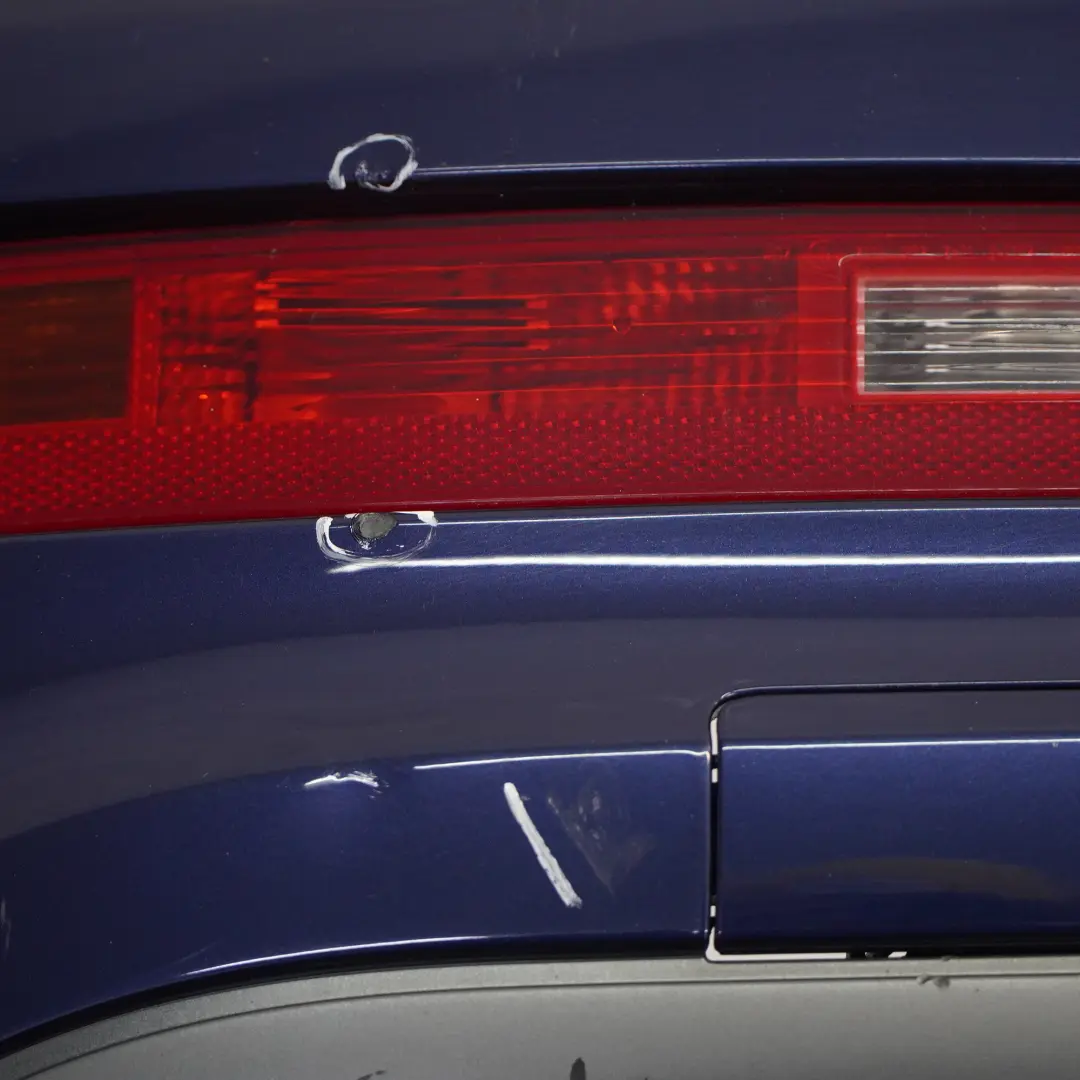 Bumper Trim Panel Covering Mugello Blue Pearl Effect - Z5E to Audi Q7 4L Rear with Part number 4L0807303D Audi Q7 4L Rear Bumper Trim Panel Covering Mugello Blue Pearl Effect - Z5E - SKU 4L0807303D-MUB - Part number 4L0807303D