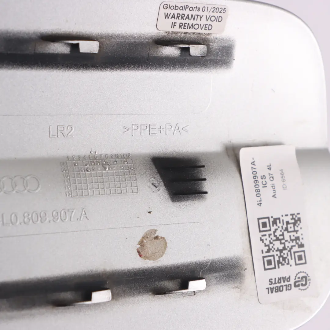 Audi Q7 4L Fuel Fill In Filler Flap Cap Cover Lid Ice Silver Metallic - X7W - SKU 4L0809907A-ICS - Part number 4L0809907A