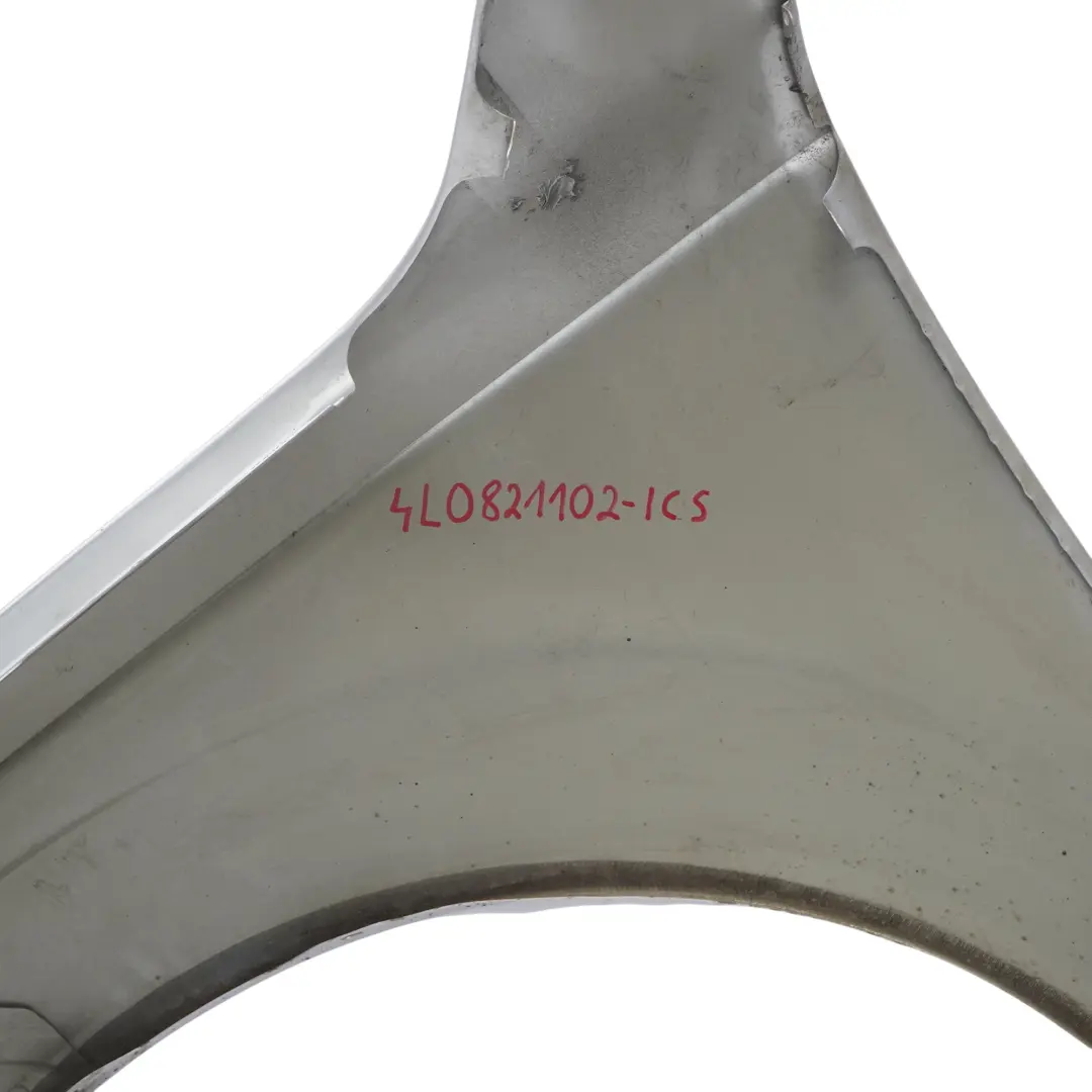 Audi Q7 4L Side Panel Front Right O/S Wing Fender Ice Silver Metallic - X7W - SKU 4L0821102-ICS - Part number 4L0821102