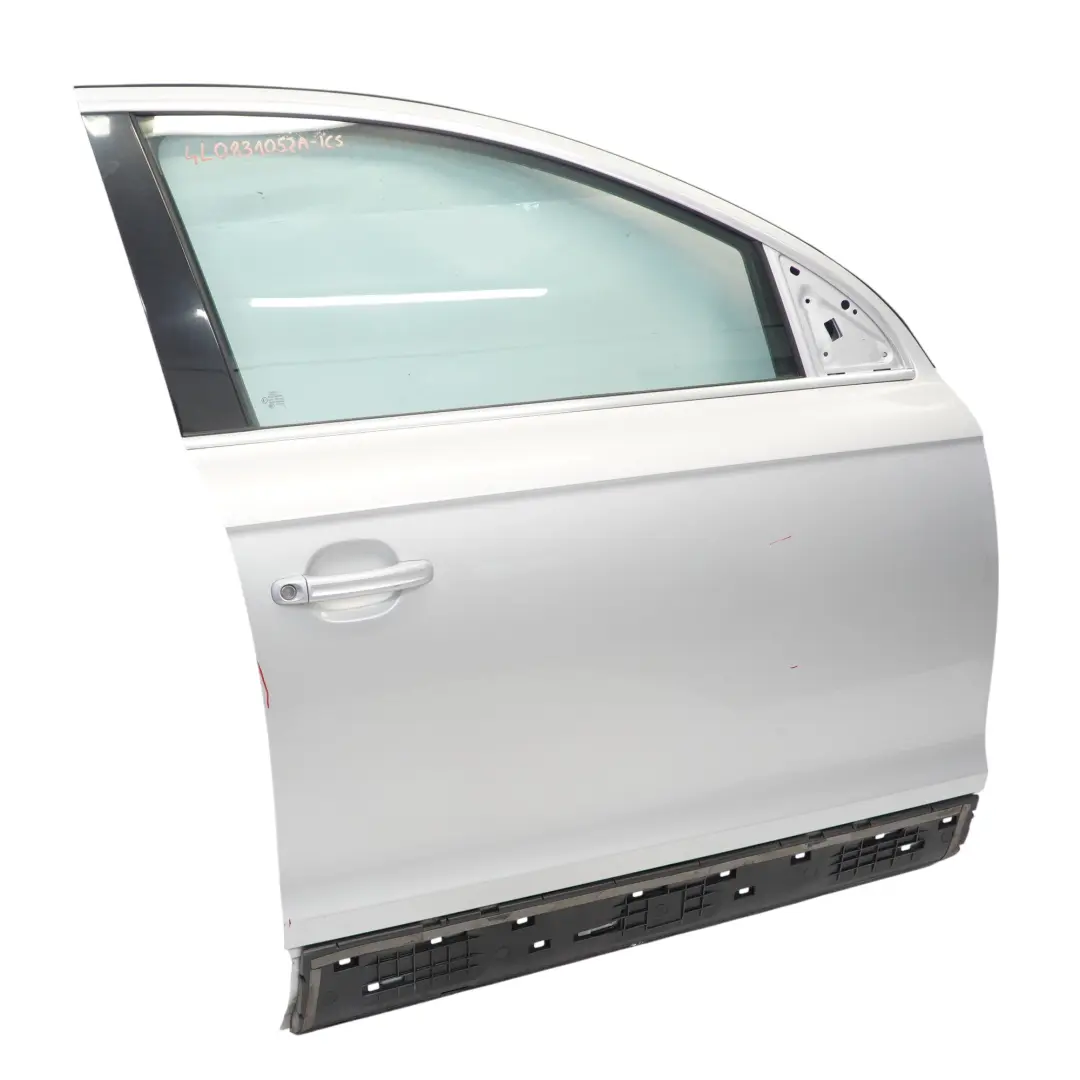 Panneau de recouvrement de porte avant droite Ice Silver Metallic X7W pour Audi Q7 4L à propos du numéro de pièce 4L0831052A Audi Q7 4L Panneau de recouvrement de porte avant droite Ice Silver Metallic X7W - SKU 4L0831052A-ICS - Numéro de pièce 4L0831052A