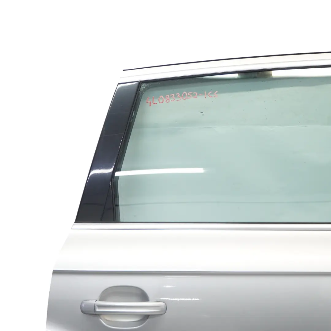 Door Rear Right O/S Covering Panel Ice Silver Metallic - X7W to Audi Q7 4L with Part number 4L0833052 Audi Q7 4L Door Rear Right O/S Covering Panel Ice Silver Metallic - X7W - SKU 4L0833052-ICS - Part number 4L0833052