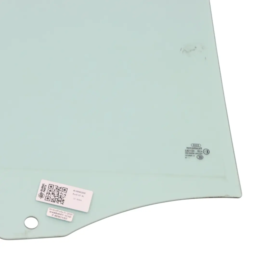 Fenêtre de Porte Verte AS2 Arrière Gauche pour Audi Q7 4L à propos du numéro de pièce 4L0845205 Audi Q7 4L Fenêtre de Porte Verte AS2 Arrière Gauche - SKU 4L0845205 - Numéro de pièce 4L0845205