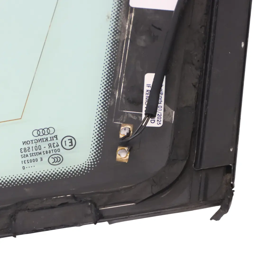 Audi Q7 4L Side Window Quarter Panel Rear Left N/S Green AS2 - SKU 4L0845299 - Part number 4L0845299