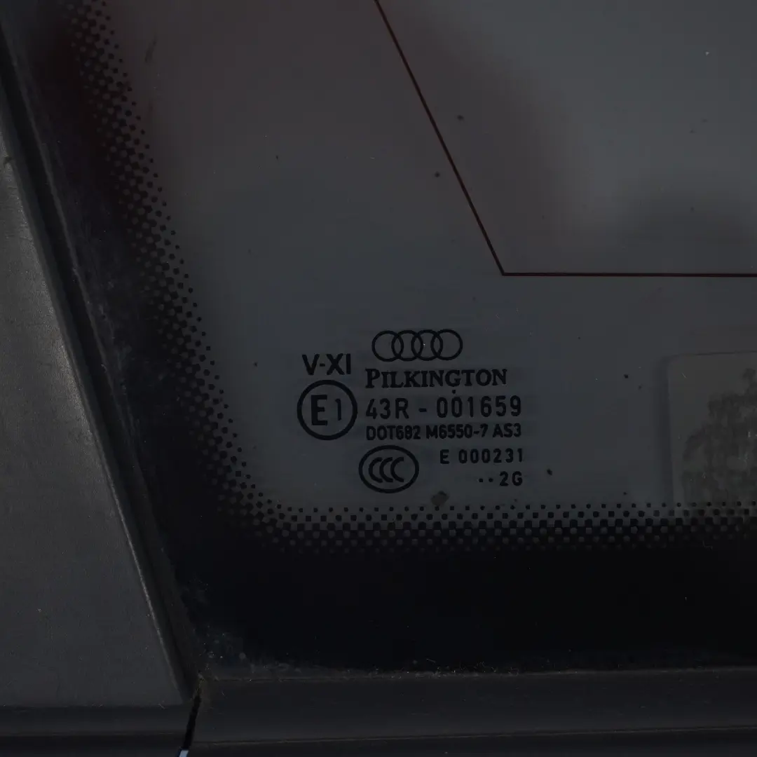 Cristal Ventana Trasera Izquierda Tintado AS3 para Audi A4 B9 con número de pieza 4L0845299Q Audi A4 B9 Cristal Ventana Trasera Izquierda Tintado AS3 - SKU 4L0845299Q - Número de pieza 4L0845299Q