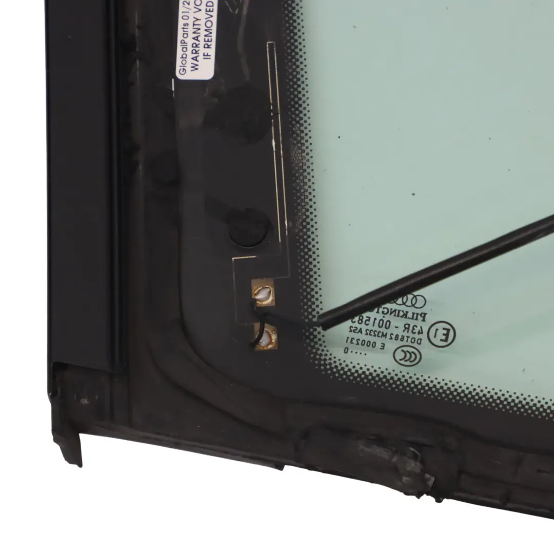 Audi Q7 4L Side Window Quarter Panel Rear Right O/S Green AS2 - SKU 4L0845300 - Part number 4L0845300