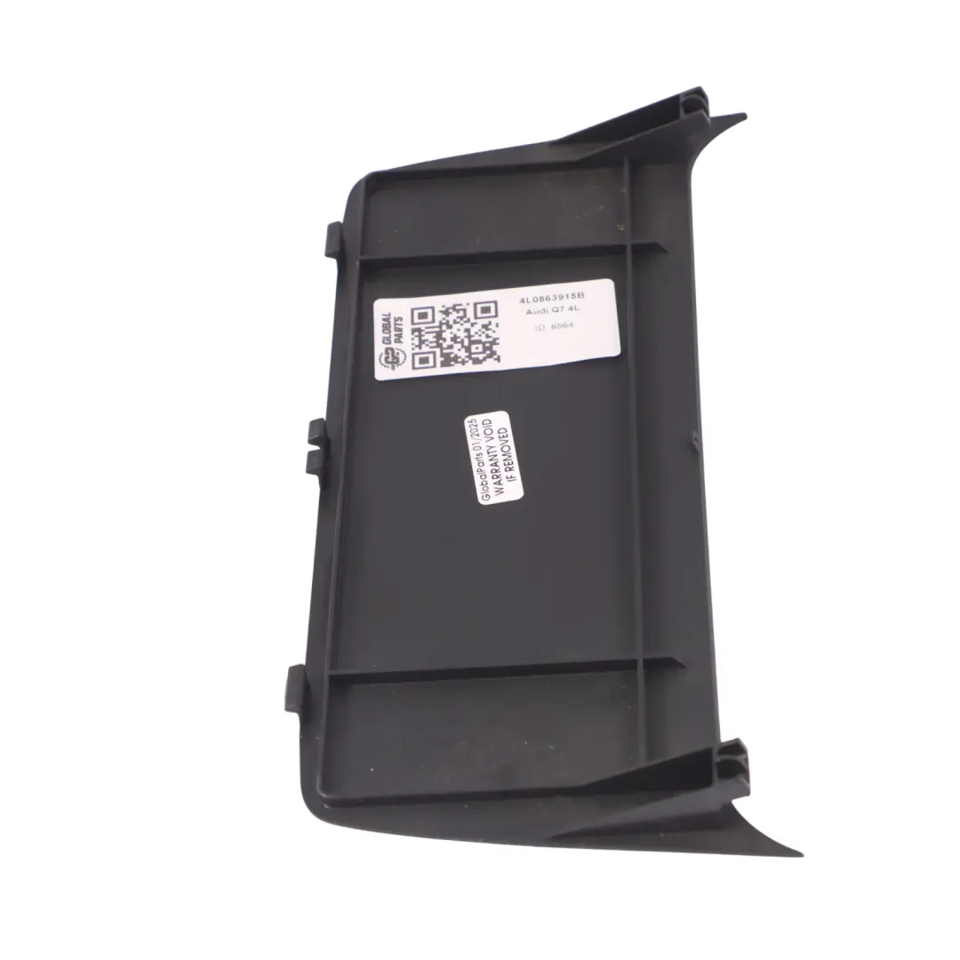 Consola Central Trasera Panel Inferior Negro para Audi Q7 4L con número de pieza 4L0863915B Audi Q7 4L Consola Central Trasera Panel Inferior Negro - SKU 4L0863915B - Número de pieza 4L0863915B