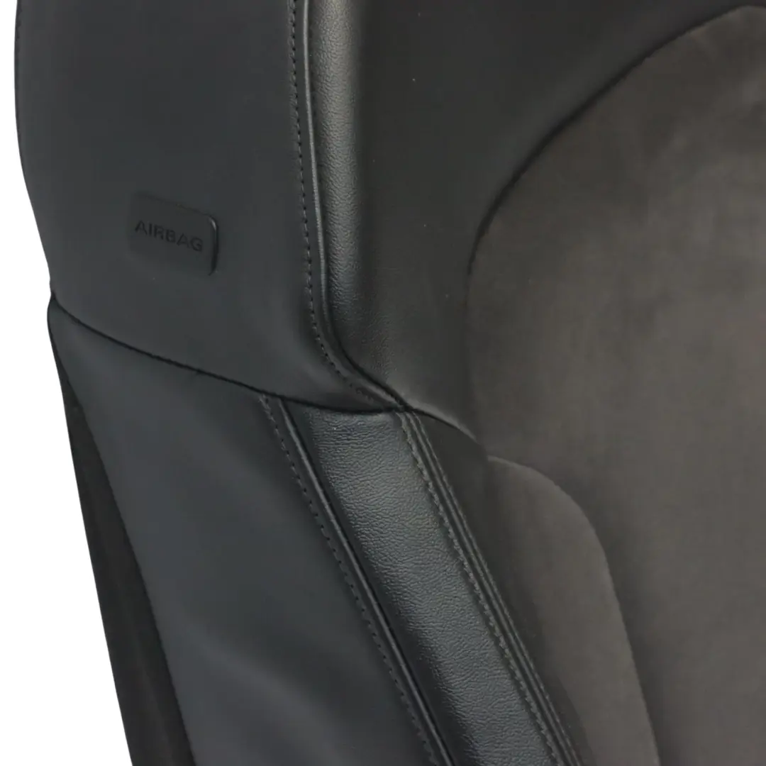 Backrest Front Right O/S Sport Heated Leather Alcantara Black Audi Q7 4L Seat - SKU 4L0881806G - Part number 4L0881806G