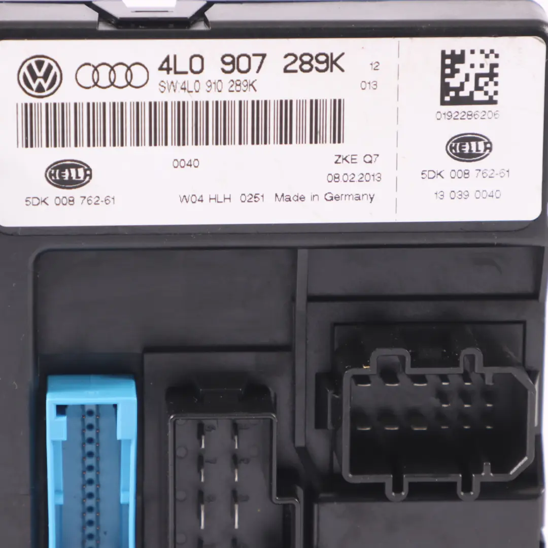 Unità di controllo del corpo Modulo BCM Unità ECU 4L0907289K per Audi Q7 4L con numero di parte 4L0910289K Audi Q7 4L Unità di controllo del corpo Modulo BCM Unità ECU 4L0907289K - SKU 4L0910289K - Numero di parte 4L0910289K