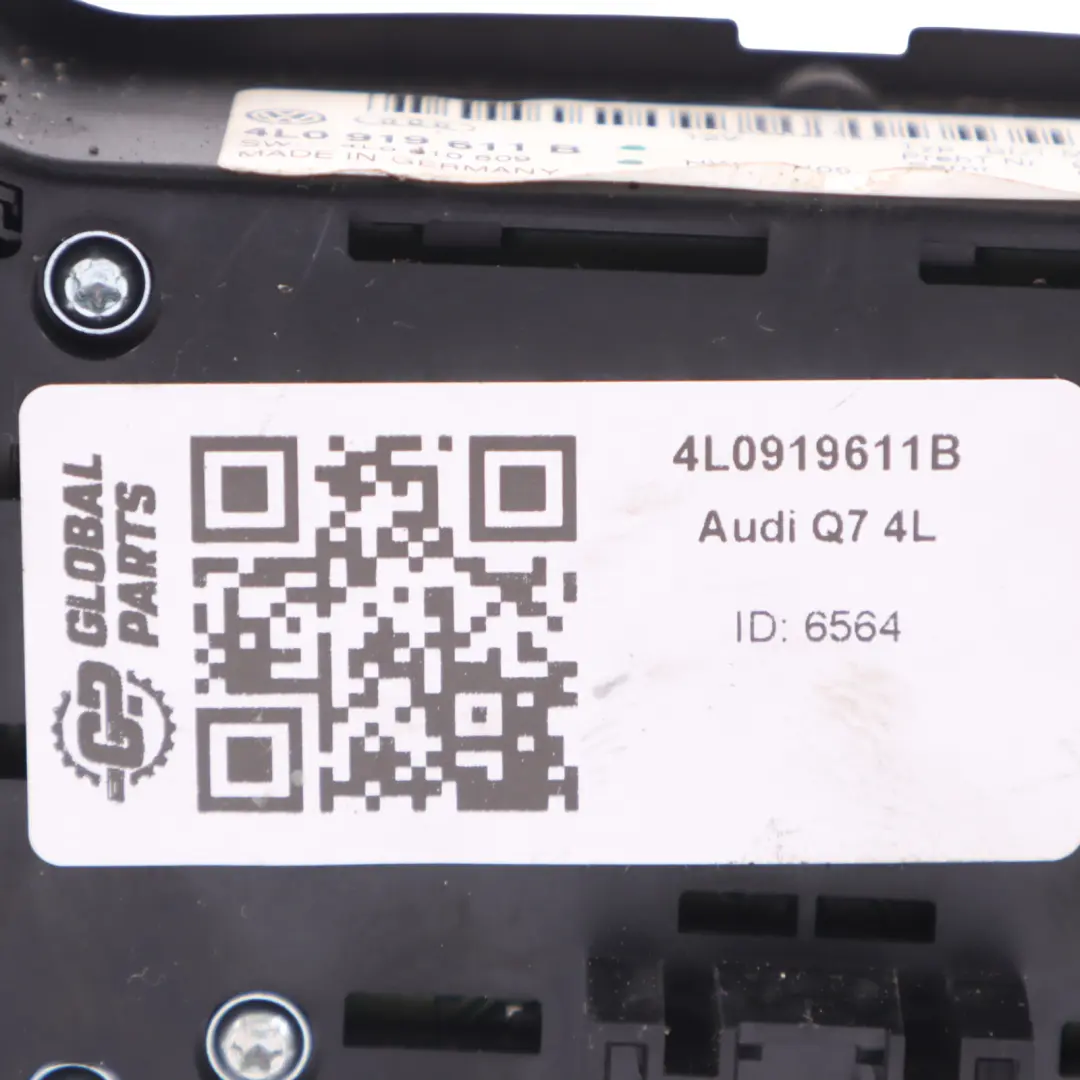 RMC Panel de Control Multimedia Radio Sat Nav Interruptor Audi Q7 4L - SKU 4L0919611B - Número de pieza 4L0919611B