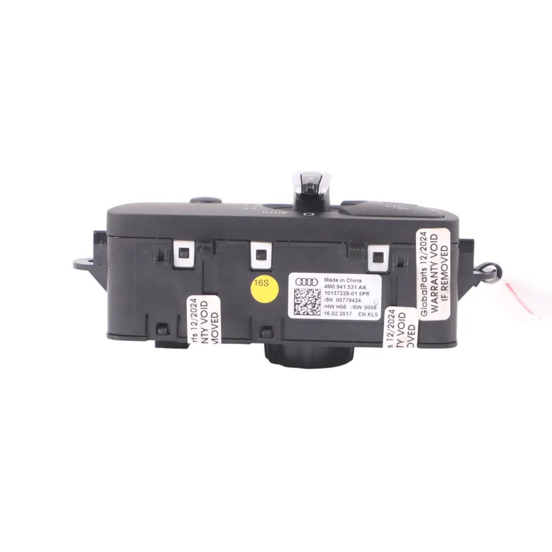 Audi A4 A5 B9 Headlight Headlamp Control Switch - SKU 4M0941531AA - Part number 4M0941531AA