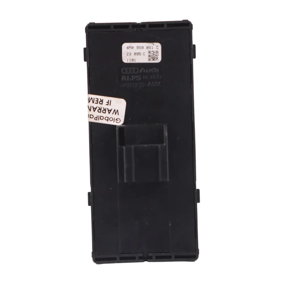 Audi A4 B9 Electric Window Regulator Driver's Side Switch Panel - SKU 4M0959851C - Part number 4M0959851C
